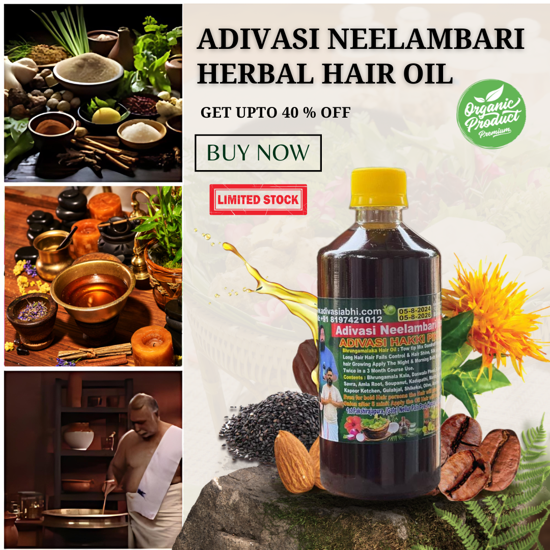 Adivasi Neelambari Herbal hair Oil (4.9 ⭐⭐⭐⭐⭐ 94,553k+ REVIEWS)