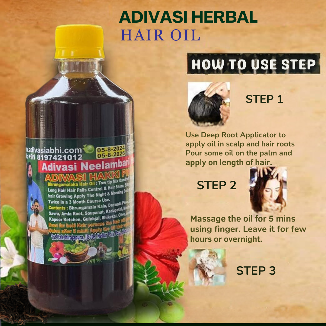 Adivasi Neelambari Herbal hair Oil (4.9 ⭐⭐⭐⭐⭐ 94,553k+ REVIEWS)