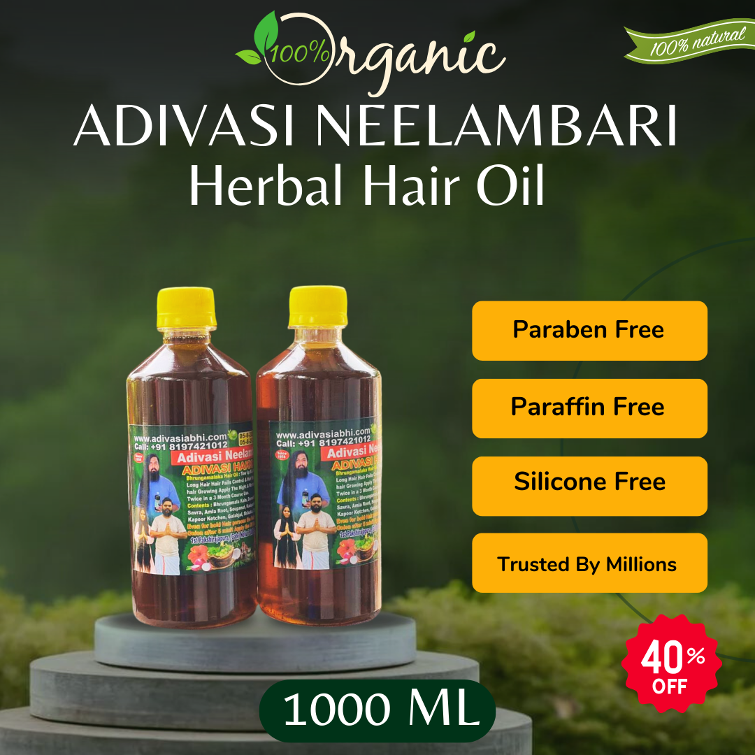 Adivasi Neelambari Herbal hair Oil (4.9 ⭐⭐⭐⭐⭐ 94,553k+ REVIEWS)